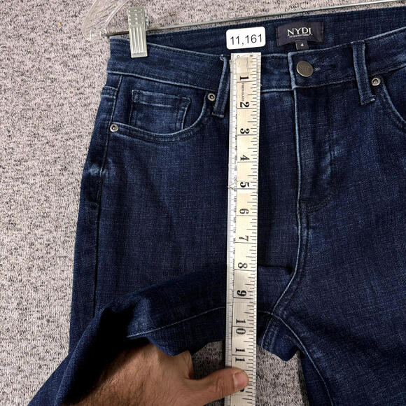 NYDJ Women's Size 4 Dark Wash High Rise Straight Leg Jeans - Picture 11 of 11